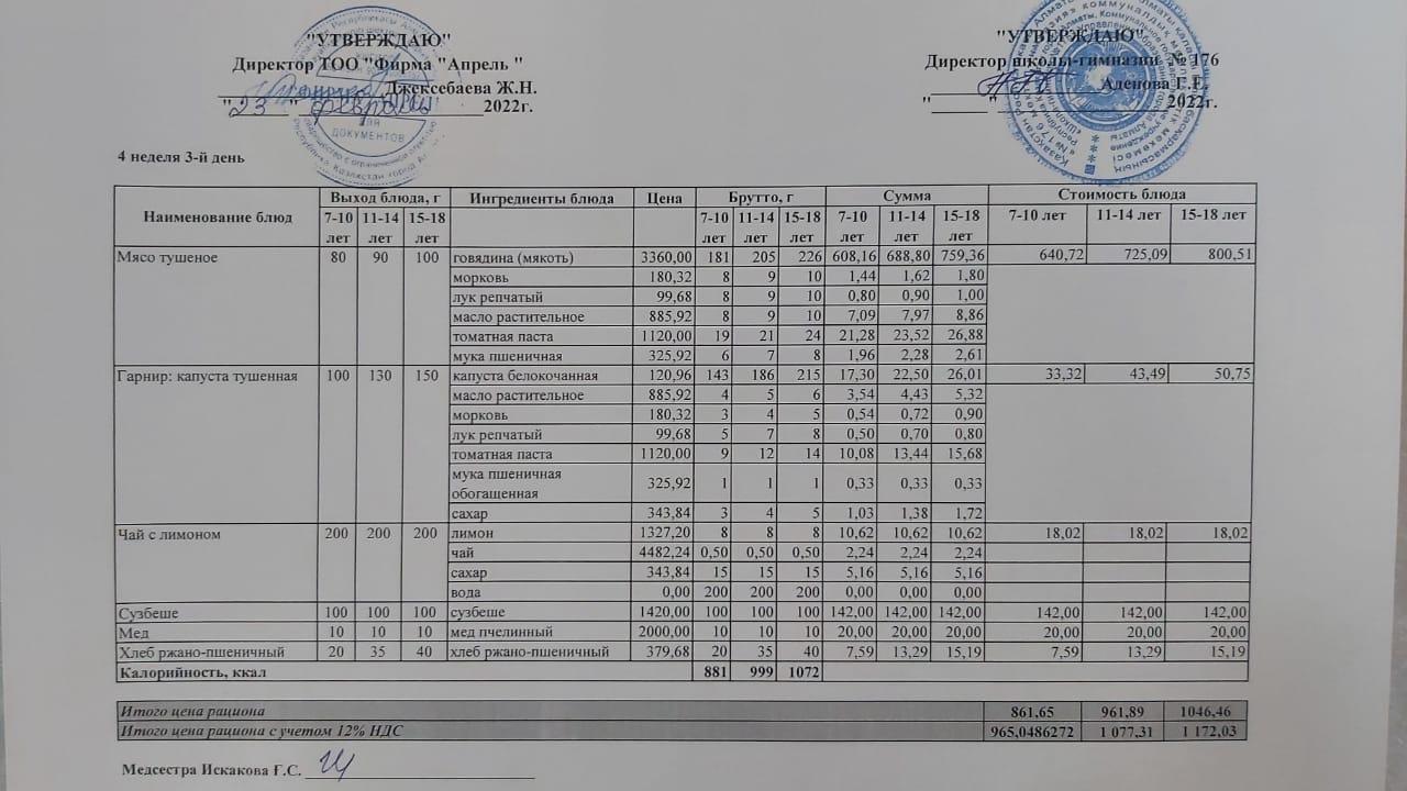 Ыстық тамақ менюі қыс-көктем