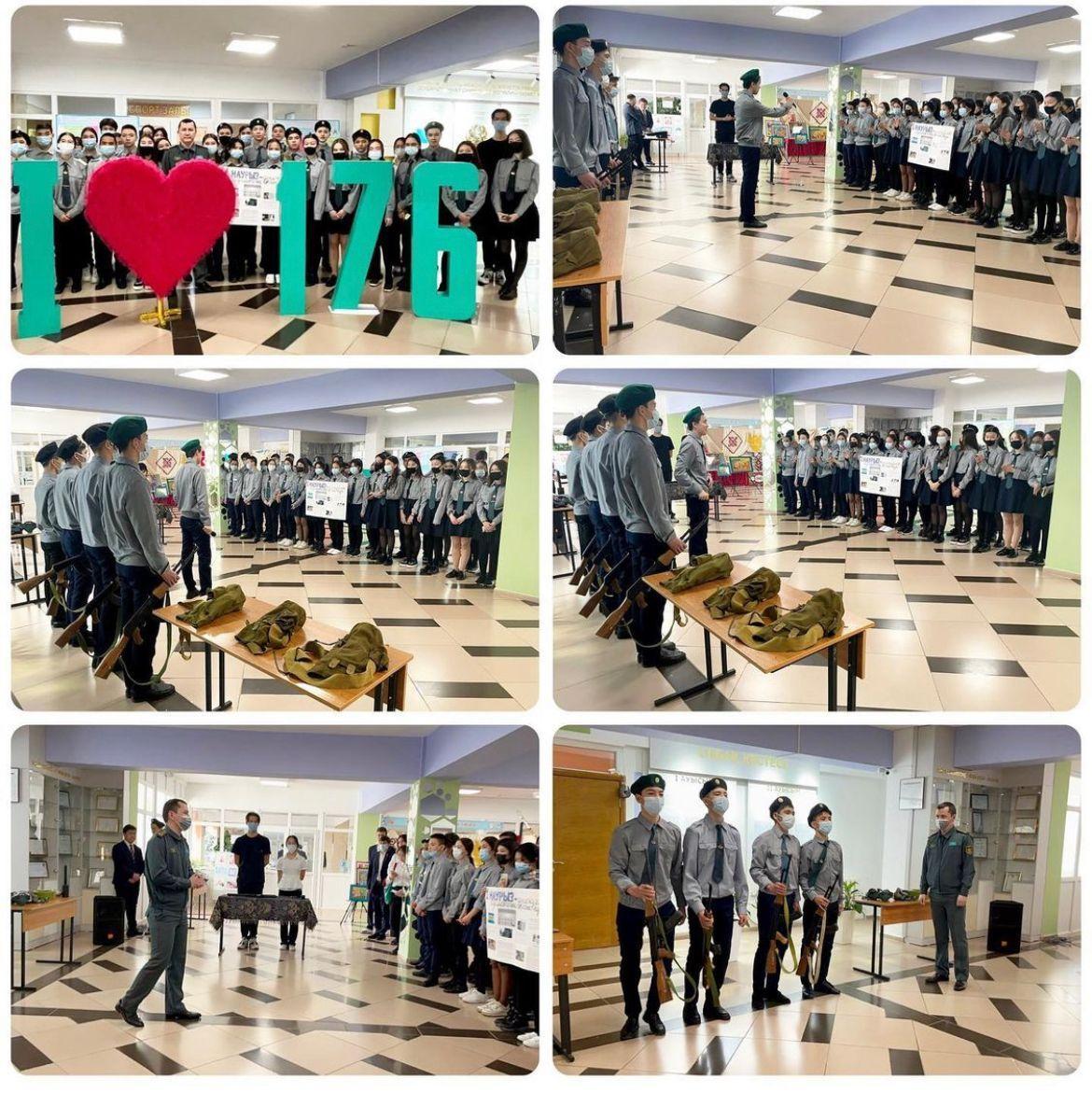 10”Г” сынып оқушыларына 1-наурыз Дүниежүзілік азаматтық қорғаныс күніңе орай «Жас сарбаздар» атты әскери патриоттық іс шара өткізілді.