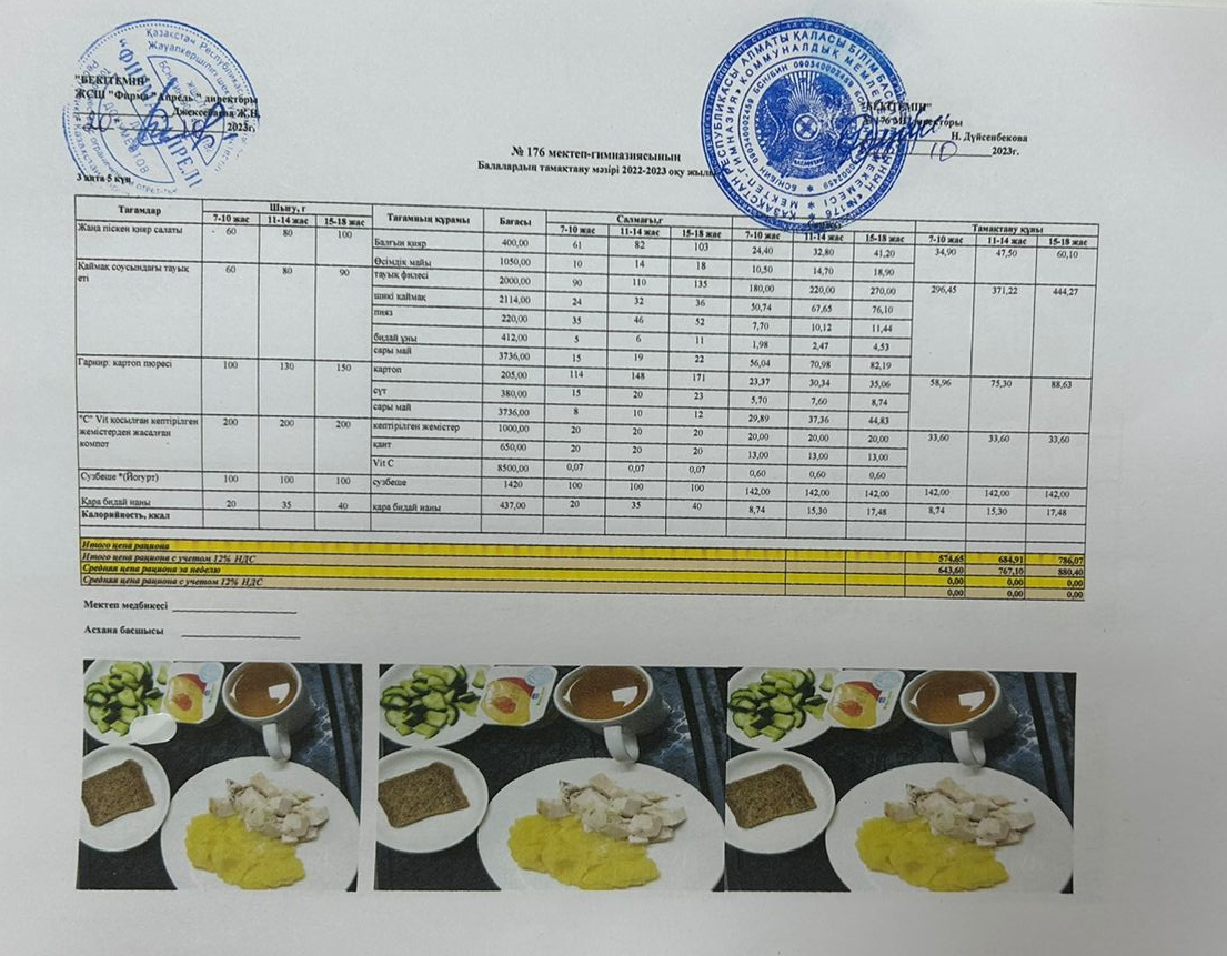 24.11.2023 ж Асхана мәзірі